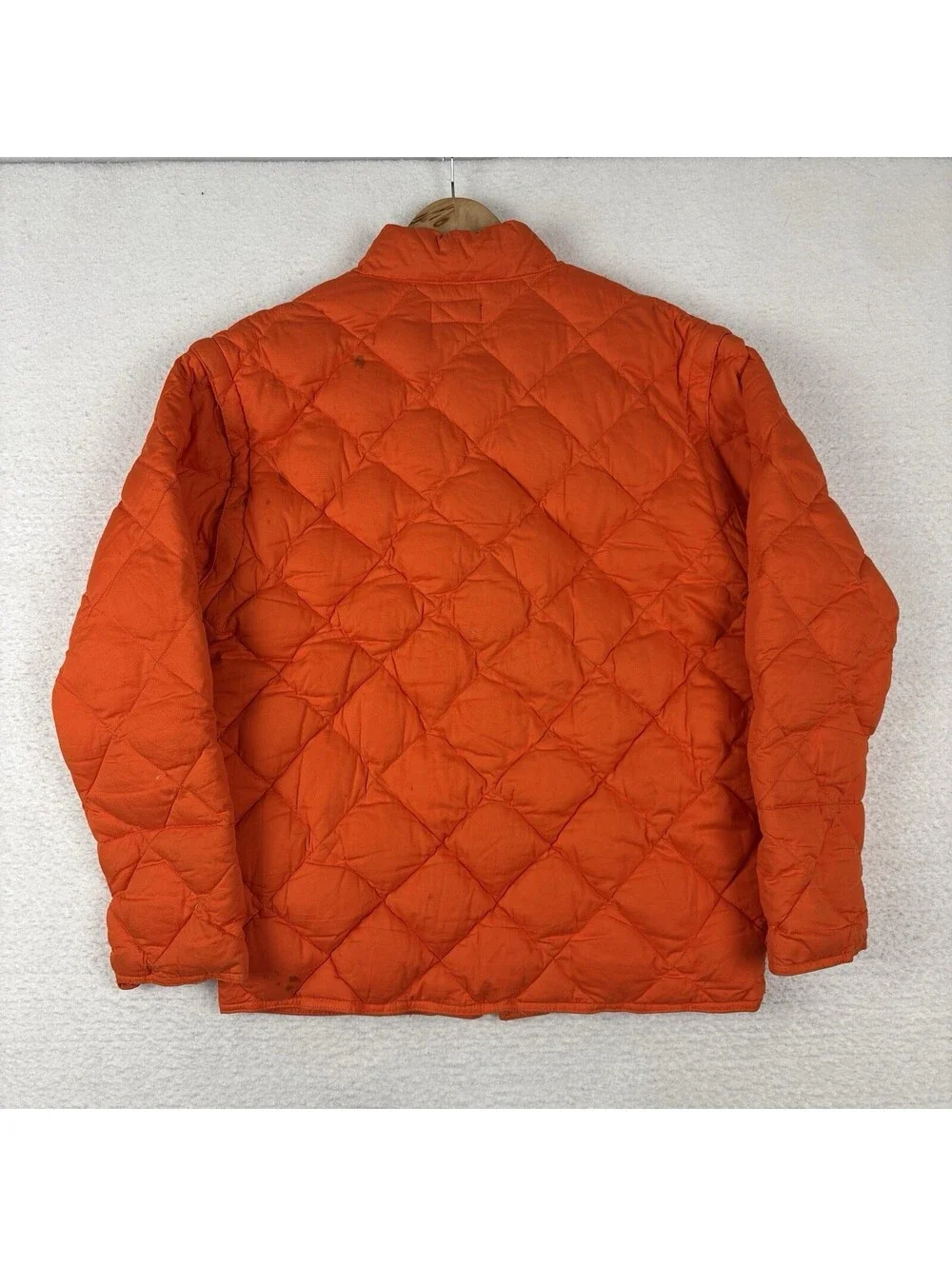 Vintage 90s J.CREW Jacket Oarsman Duck Down Convertible Puffer Vest Mens S FLAWS